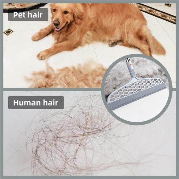 2 In 1 Adjustable Magic Broom Pet Hair Remover W/ Mini Squeegee Extended Length - Picture 4 of 9